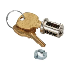 File Cabinets*HON Lock Core Kit for Locking File Cabinets and Pedestals, Chrome, 1/2"H x 1/2"W x 3/4"D