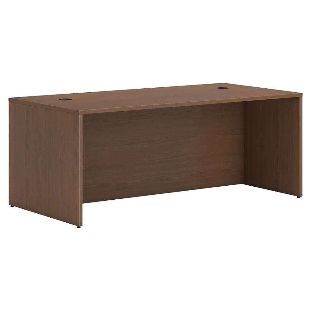 Office Desks*HON Mod 72" Desk Shell, Sepia Walnut (HLPLDS7236.LSE1)