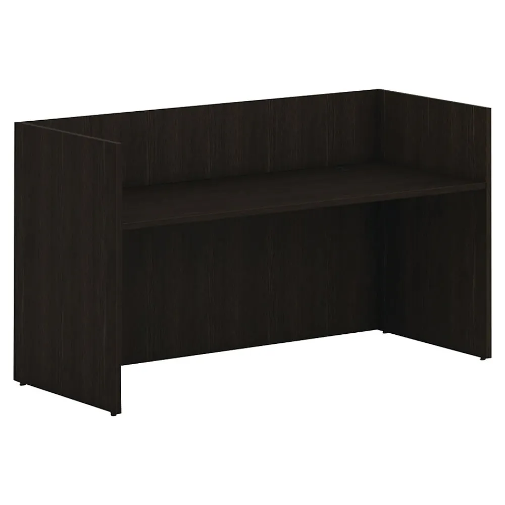 Office Desks*HON Mod 72" Reception Desk Shell, Java Oak (HLPLRCPNDS7230.LJA1)