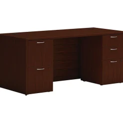 Computer Desks*HON Mod 66"W Computer Desk, (HLPLDS66PSTM1) Traditional Mahogany