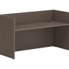 Office Desks*HON Mod 72"W Reception Desk Shell, Slate Teak (HLPLRCPNDS7230.LSL1)