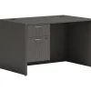 Computer Desks*HON Mod 48"W Single Hanging Pedestal Desk, Slate Teak (HLPLDS48HBFSL1)