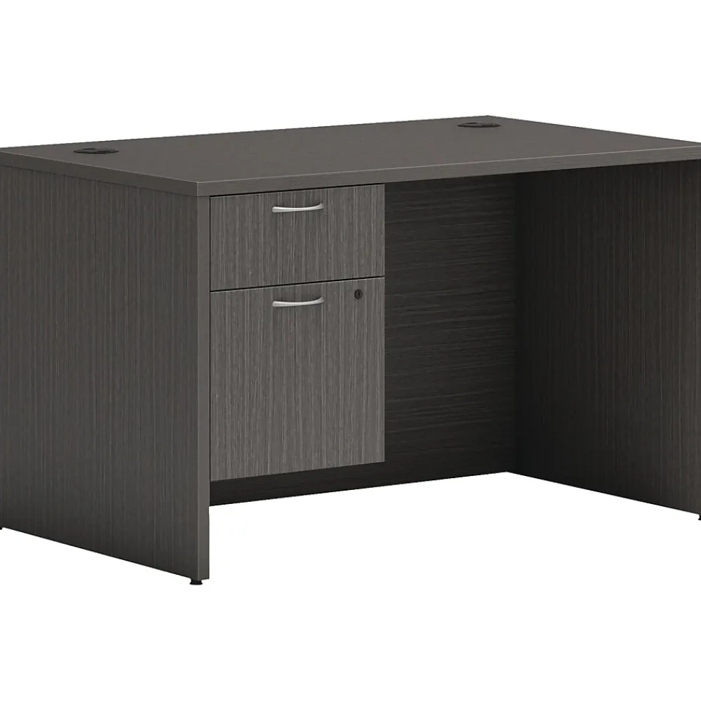 Computer Desks*HON Mod 48"W Single Hanging Pedestal Desk, Slate Teak (HLPLDS48HBFSL1)