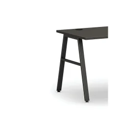 Office Desks*HON Mod 48"W Table Desk, Slate Teak (HLPL4824LS1ALEGBLK)