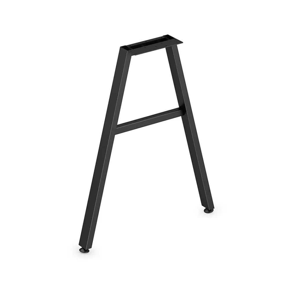 Office Desks*HON Mod 48"W Table Desk, Slate Teak (HLPL4824LS1ALEGBLK)