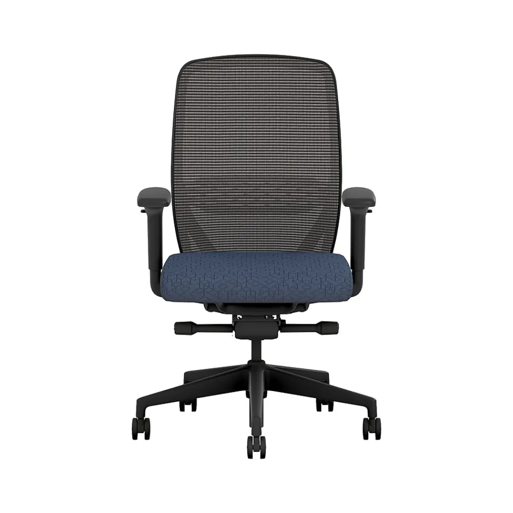 Office Chairs*HON Nucleus Fabric/Mesh Swivel Task Chair, Navy/Black (HNR1KD.Y2.STC.A.H.IM.APX13.BL.SB.T)
