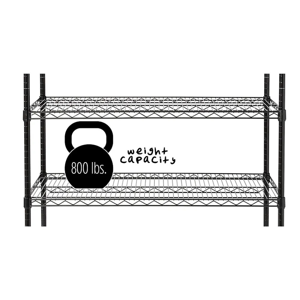 Shelving*Honey-Can-Do Honey Can Do 5-Shelf Metal Unit, 42"W, Black (SHF-01440)