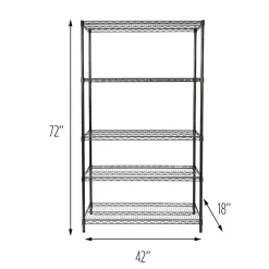 Shelving*Honey-Can-Do Honey Can Do 5-Shelf Metal Unit, 42