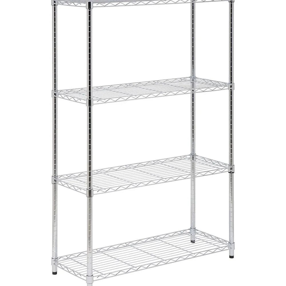 Shelving*Honey-Can-Do Honey-Can Do 4-Tier 250lb. Capacity Shelving Unit, Chrome (SHF-09437)