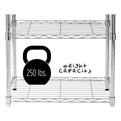 Shelving*Honey-Can-Do 3-Shelf Metal Unit, 24"W, Chrome (SHF-01903)