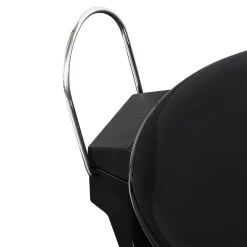 Steel Round Step Trash Can with Lid, Black, 3.17 Gallon (TRS-05170)<Honey-Can-Do