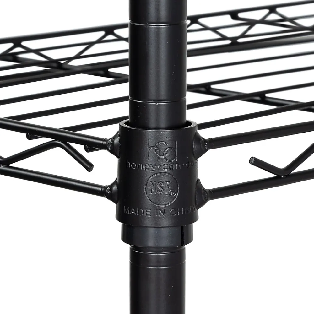 Shelving*Honey-Can-Do 4-Tier Slim Profile Shelving Unit, 56" x 24" x 10", Black (SHF-10002)