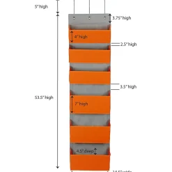Shelving*Household Essentials 6 Pocket Plastic/Poly Over the Door Hanging Organizer, 57