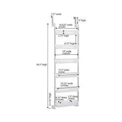 Shelving*Household Essentials 6-Shelf Plastic Over-the-Door Storage Rack, 18