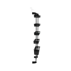 Shelving*Household Essentials 5-Shelf Plastic Over-the-Door Storage Rack, 20", Black (2196-1)