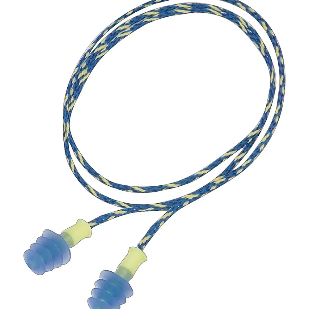 Howard Leight Fusion Reusable Earplugs, Corded, Green, 27 dB, 100/Box (FUS30S-HP)