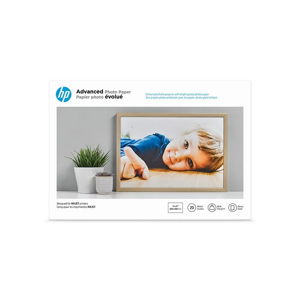 Photo Paper*HP Advanced Glossy Photo Paper, 13" x 19", 20 Sheet/Pack/Packs (CR696A)