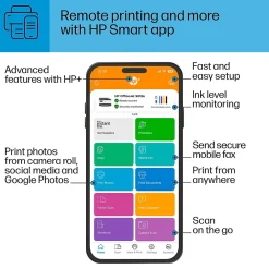 HP OfficeJet 9012e Wireless All-in-One Color Inkjet Printer, Duplex, Best for home office, 6 mo. Instant Ink with + (1G5L4A)