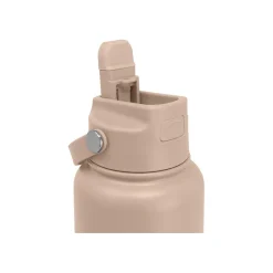 HYDRAFLOW Neutral Hybrid Stainless Steel Vacuum Insulated Flip Straw Bottle, 34 oz., Clay (213294)