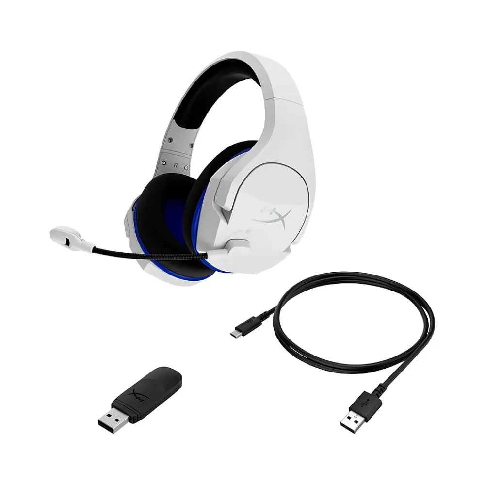 Clearance HyperX Cloud Stinger Core Wireless Noise Canceling Stereo Gaming Over-the-Ear Headset, White (4P5J1AA)