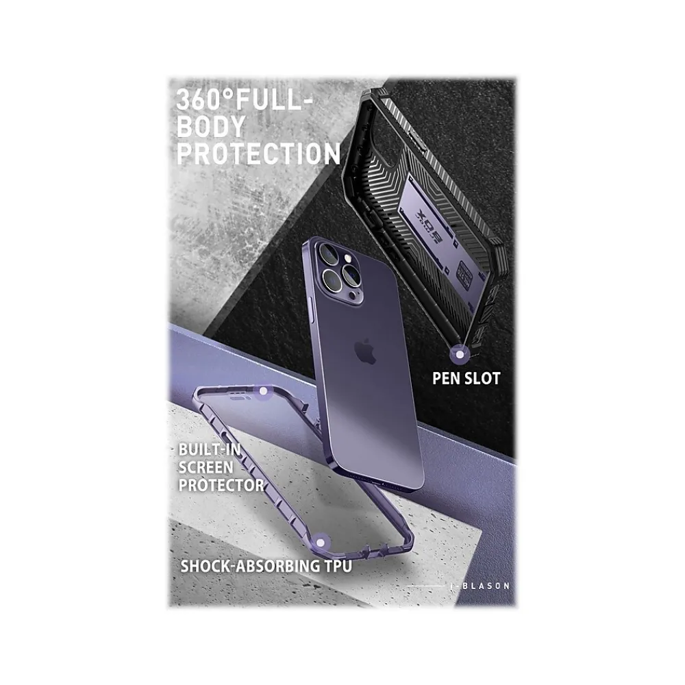 i-Blason Armorbox Metallic Purple Rugged Case for iPhone 14 Pro Max (iPhone2022Pro-6.7-Armorbox-SP-Mauve)