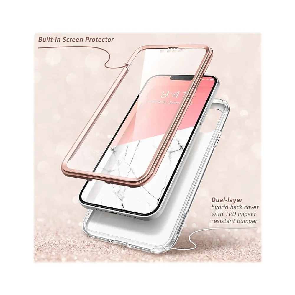 i-Blason Cosmo Marble Pink Case for iPhone 14 (iPhone2021/22-6.1-Cosmo-SP-Marble)