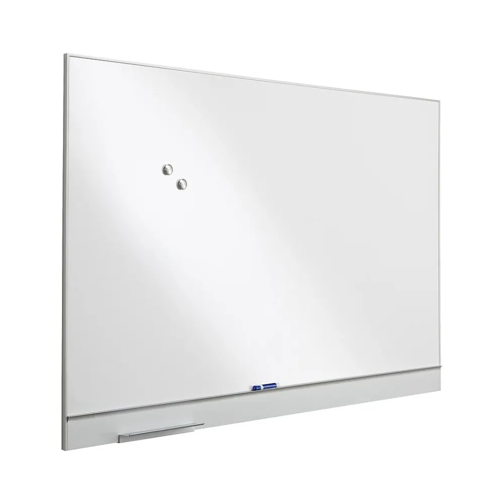 Dry Erase*ICEBERG Polarity Steel Dry-Erase Whiteboard, Aluminum Frame, 6' x 4' (31260)