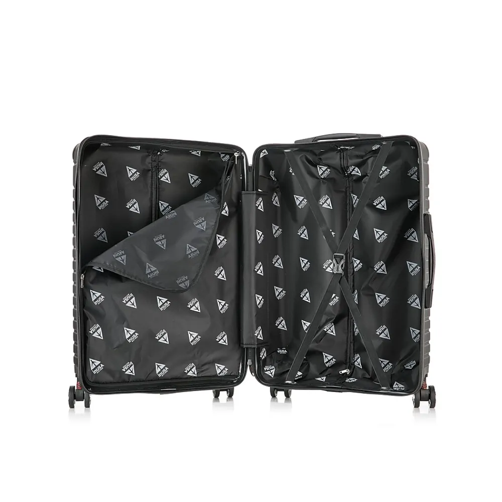 Deep 20" Hardside Carry-On Suitcase, 4-Wheeled Spinner, Black (IUDEE00S-BLK)<InUSA Outlet