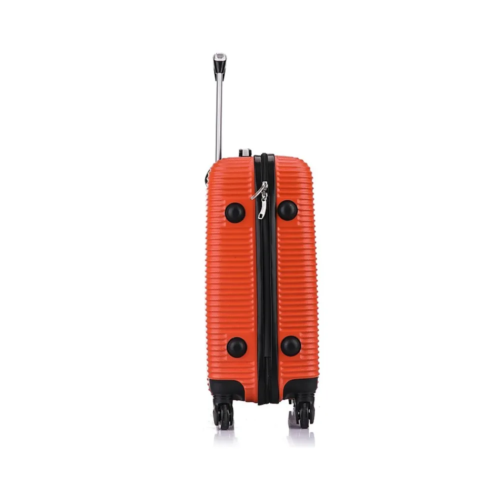 Royal 20" Hardside Carry-On Suitcase, 4-Wheeled Spinner, Orange (IUROY00S-ORG)<InUSA New
