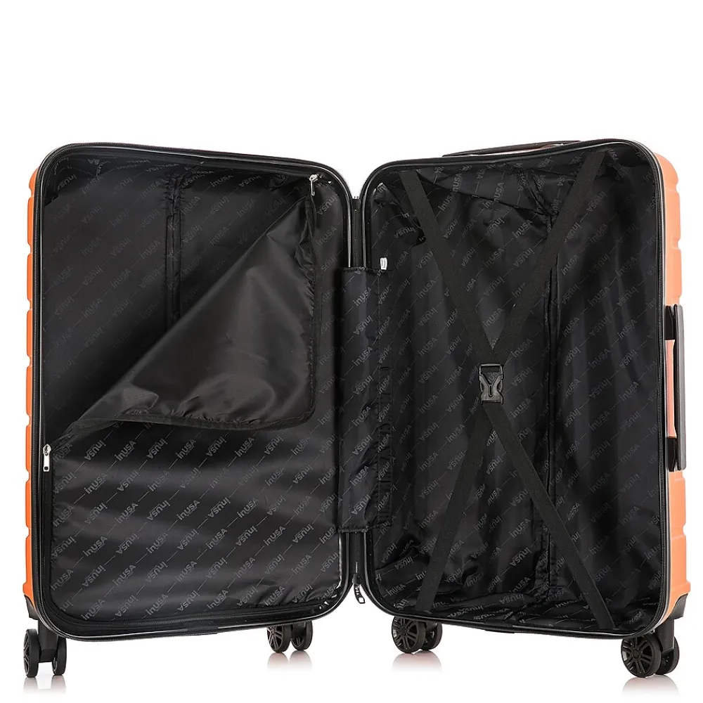 Trend 3-Piece Hardside Spinner Luggage Set, Orange (IUTRESML-ORA)<InUSA Clearance
