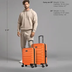 Trend 2-Piece Hardside Spinner Luggage Set, (IUTRE0SM-ORA)<InUSA Best