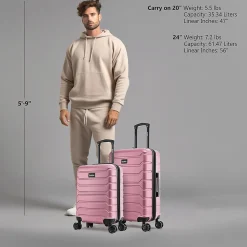Trend 2-Piece Hardside Spinner Luggage Set, (IUTRE0SM-ROS)<InUSA Discount