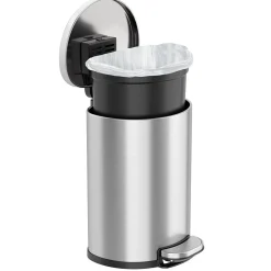 SoftStep Semi-Round Stainless Steel Step Trash Can with Hinged Lid, 1.85 Gallon (IP02DSS)<iTouchless Sale