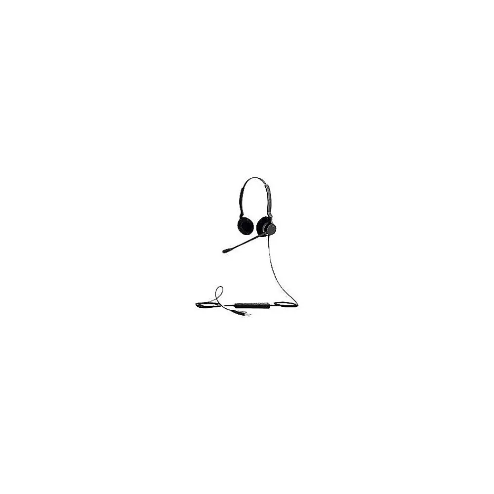 jabra BIZ 2300 USB MS Duo Noise Canceling Stereo Headset Microphone, Over-the-Head, Black (2399-823-109)