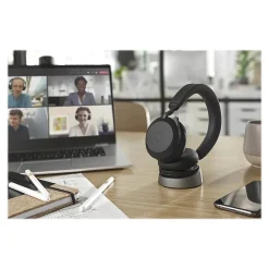 New jabra Evolve2 75 MS Wireless Noise Canceling Bluetooth Mobile On Ear Headset, MS Certified, Black (27599-999-889)