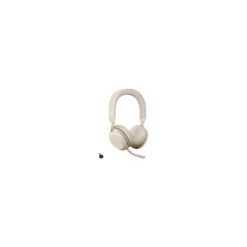 Best jabra Evolve2 75 Wireless Noise Canceling Bluetooth Stereo Mobile On Ear Headset, USB-C, MS Certified, Beige (27599-999-898)