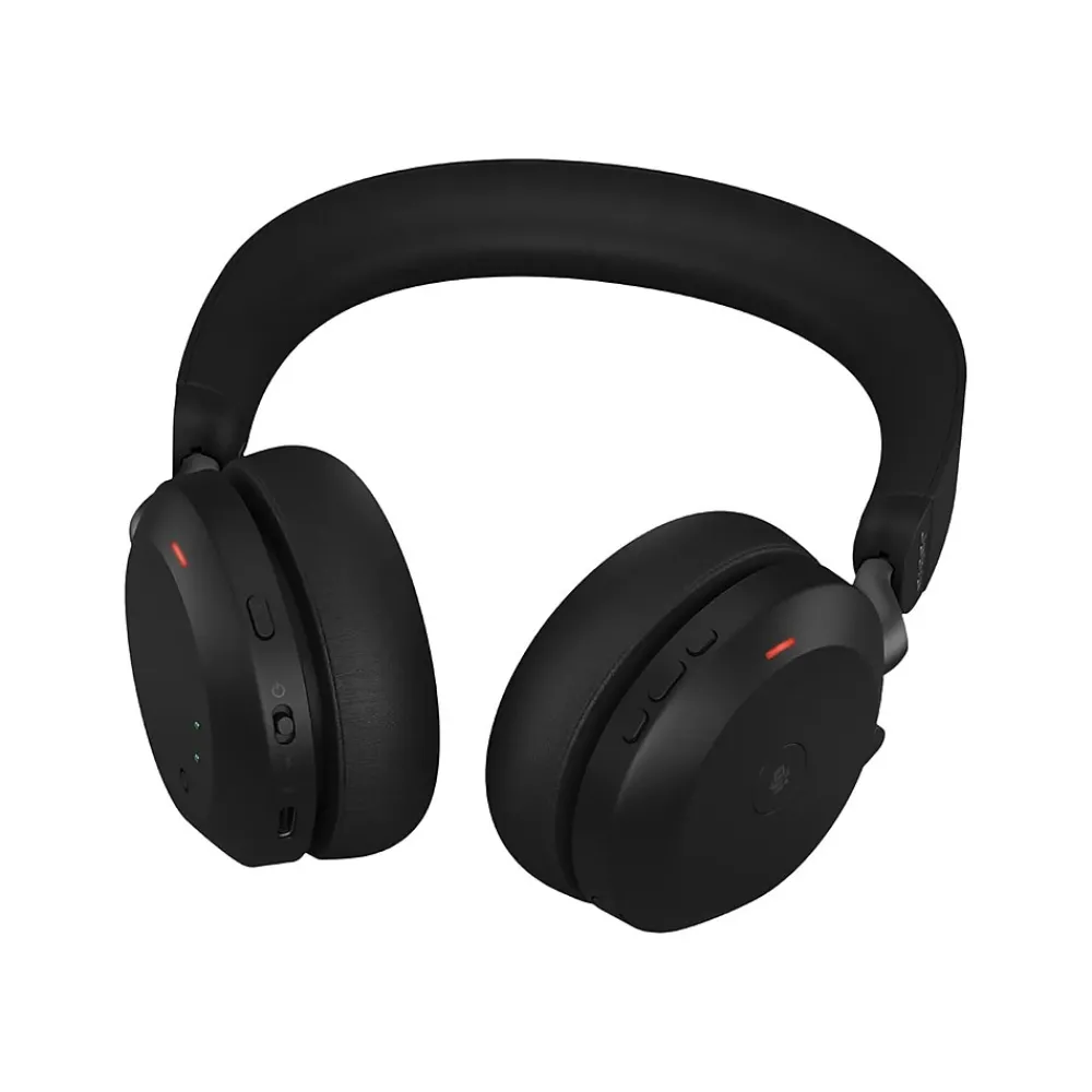 New jabra Evolve2 75 Wireless Noise Canceling Bluetooth Stereo Mobile On Ear Headset, USB-A, Black (27599-989-989)