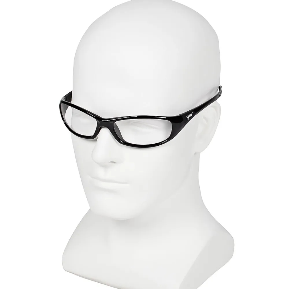 HellRaiser Jackson Safety® Eyewear, V40 ®, Clear Anti-Fog Lense, Black Frame