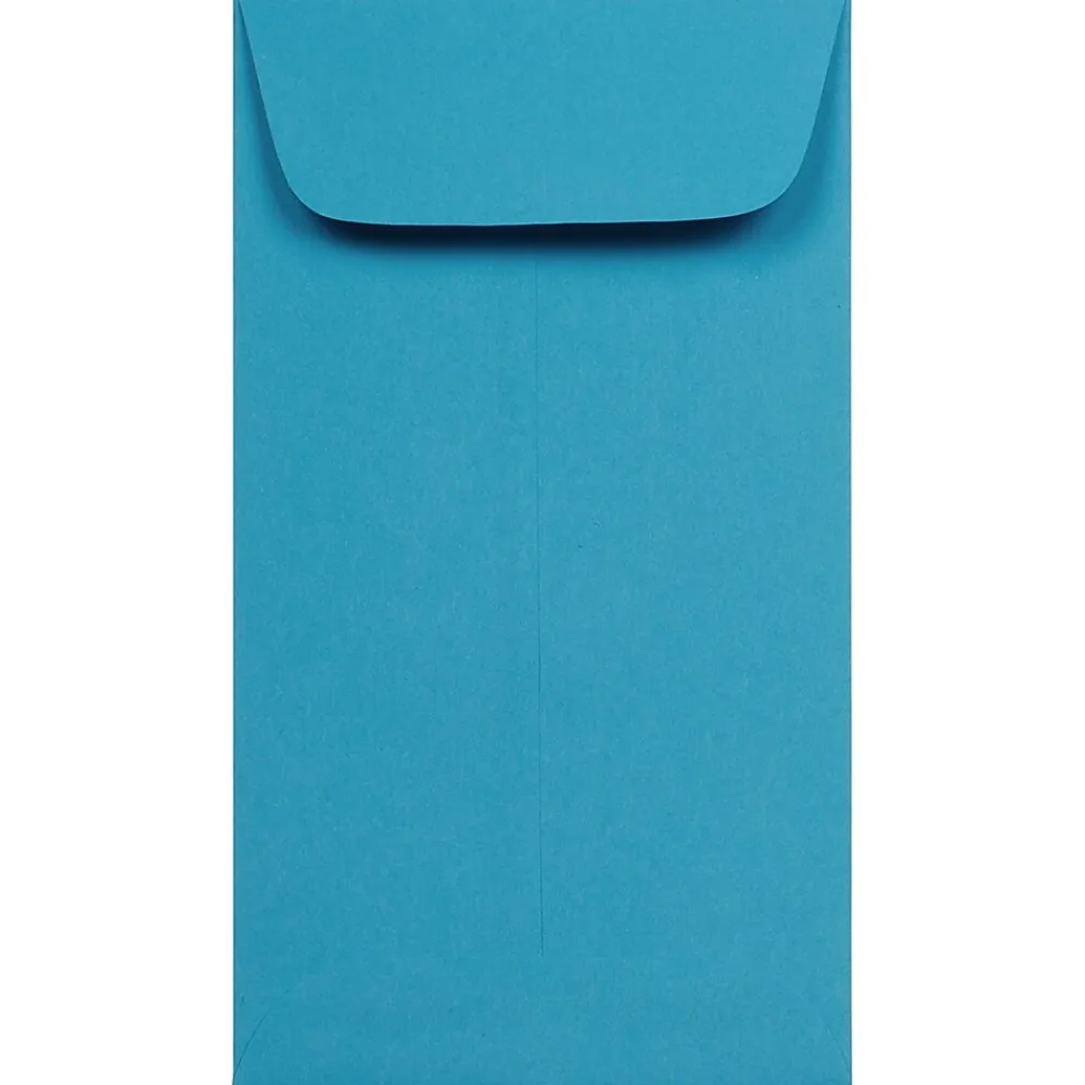 Clearance JAM Paper #6 Coin Business Colored Envelopes, 3.375 x 6, Blue Recycled, 25/Pack (356730559)