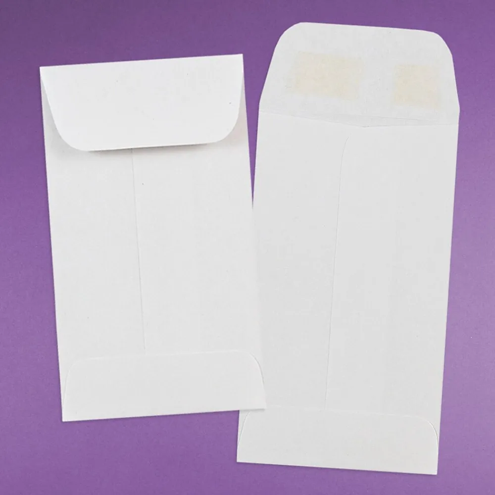 Outlet JAM Paper #3 Coin Business Envelopes, 2.5 x 4.25, White, 25/Pack (1623183)