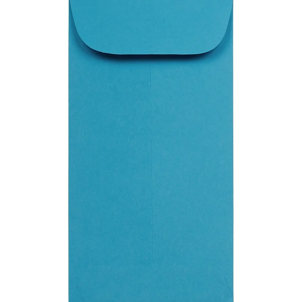 New JAM Paper #7 Coin Envelopes, 3 1/2" x 6 1/2", Blue, 100/Pack (1526764d)