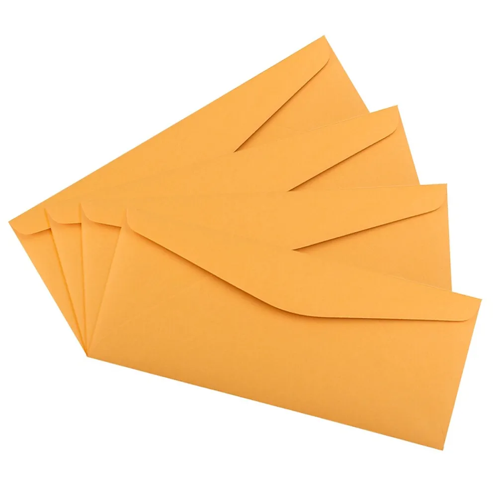 Outlet JAM Paper #11 Kraft Business Commercial Envelope, 4 1/2" x 10 3/8", Manila Brown Kraft, 50/Pack (1633180I)