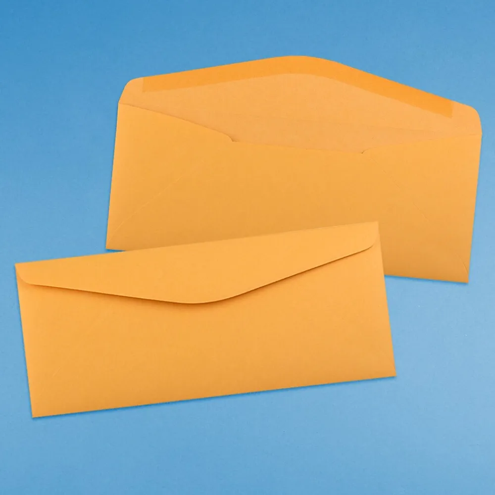Outlet JAM Paper #11 Kraft Business Commercial Envelope, 4 1/2" x 10 3/8", Manila Brown Kraft, 50/Pack (1633180I)