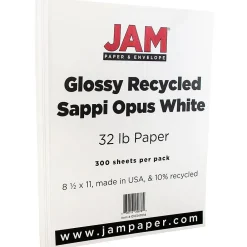 Card Stock*JAM Paper 32 lb. Cardstock Paper, 8.5" x 11", White, 250 Sheets/Ream (1592227)