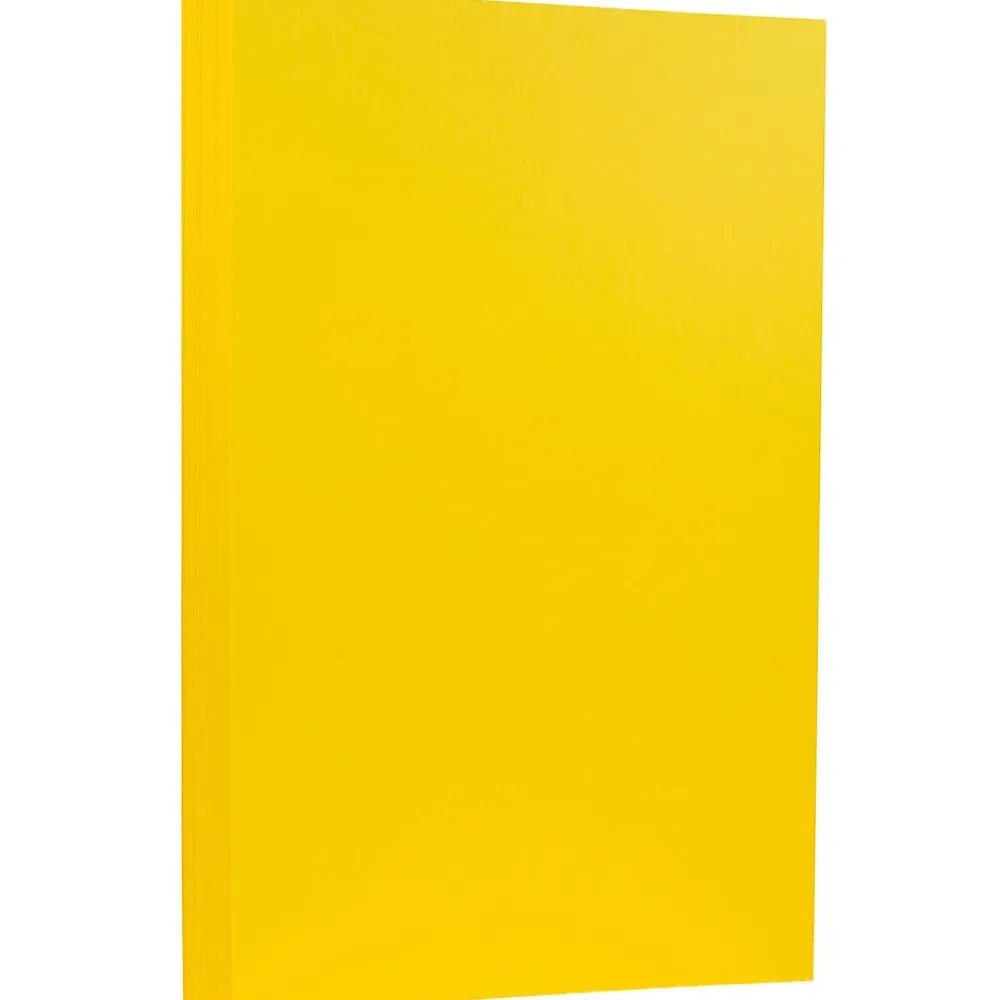 Card Stock*JAM Paper 65 lb. Cardstock Paper, 8.5" x 14", Brite Hue Yellow, 50 Sheets/Pack (16730930)