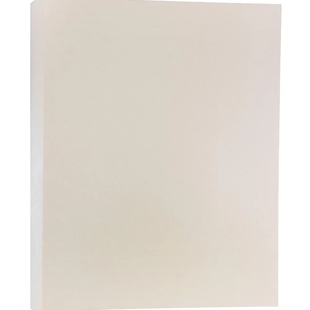 Card Stock*JAM Paper 110 lb. Cardstock Paper, 8.5" x 11", Opal Ivory Stardream, 50 Sheets/Pack (173SD8511OP285)