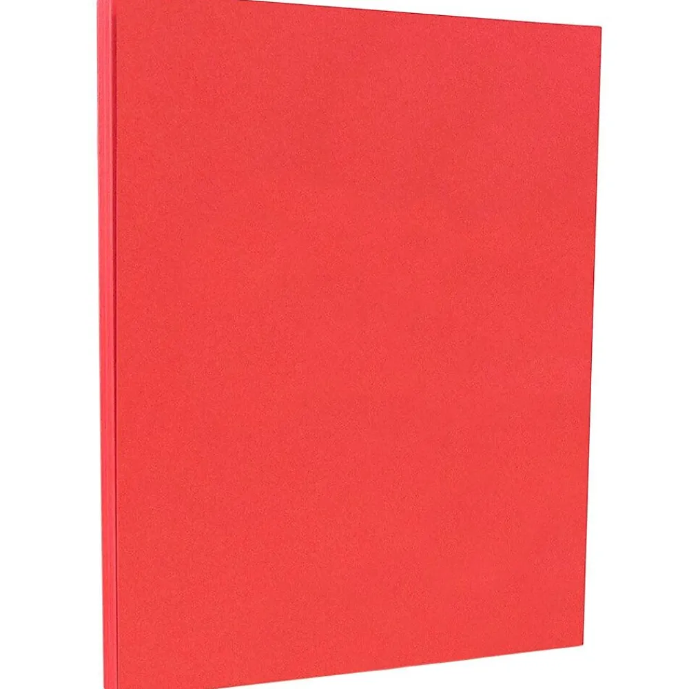 Card Stock*JAM Paper 65 lb. Cardstock Paper, 8.5" x 11", Red, 50 Sheets/Pack (101378)