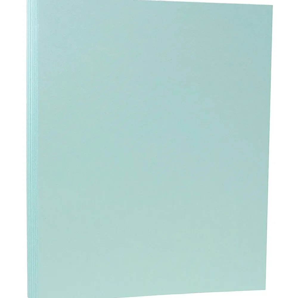 Card Stock*JAM Paper 80 lb. Cardstock Paper, 8.5" x 11", Aqua Blue, 250 Sheets/Ream (1524370B)