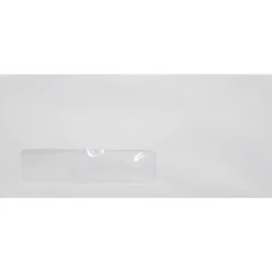 Clearance JAM Paper #10 Window Envelopes (4 1/8 x 9 1/2), 24lb., Bright White, Laser Safe, 250/pack