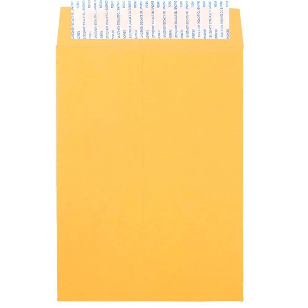 Sale JAM Paper 7.5 x 10.5 Kraft Open End Catalog Envelopes with Peel and Seal Closure, Brown Kraft Manila, Bulk 500/Box (13034230C)